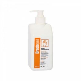 Bradogel Higiénés Fertőtlenítő 500ml pumpás, kézfertőtlenítő sportorvosi rendelőbe